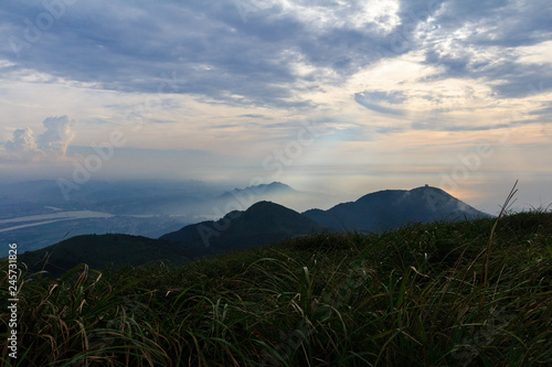 Datunshan sunset Yangmingshan mountains