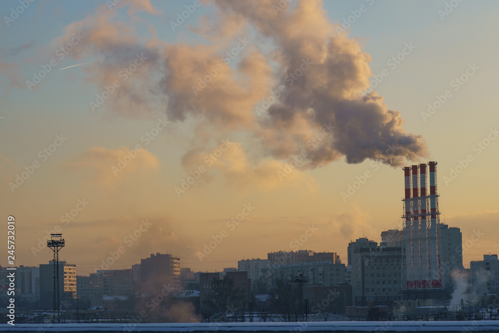 Industrial silhouettes of Moscow.