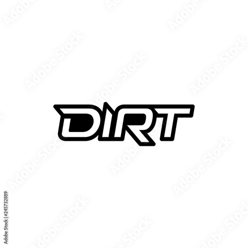 Dirt logo vector design. Extreme offroad sports logotype template.