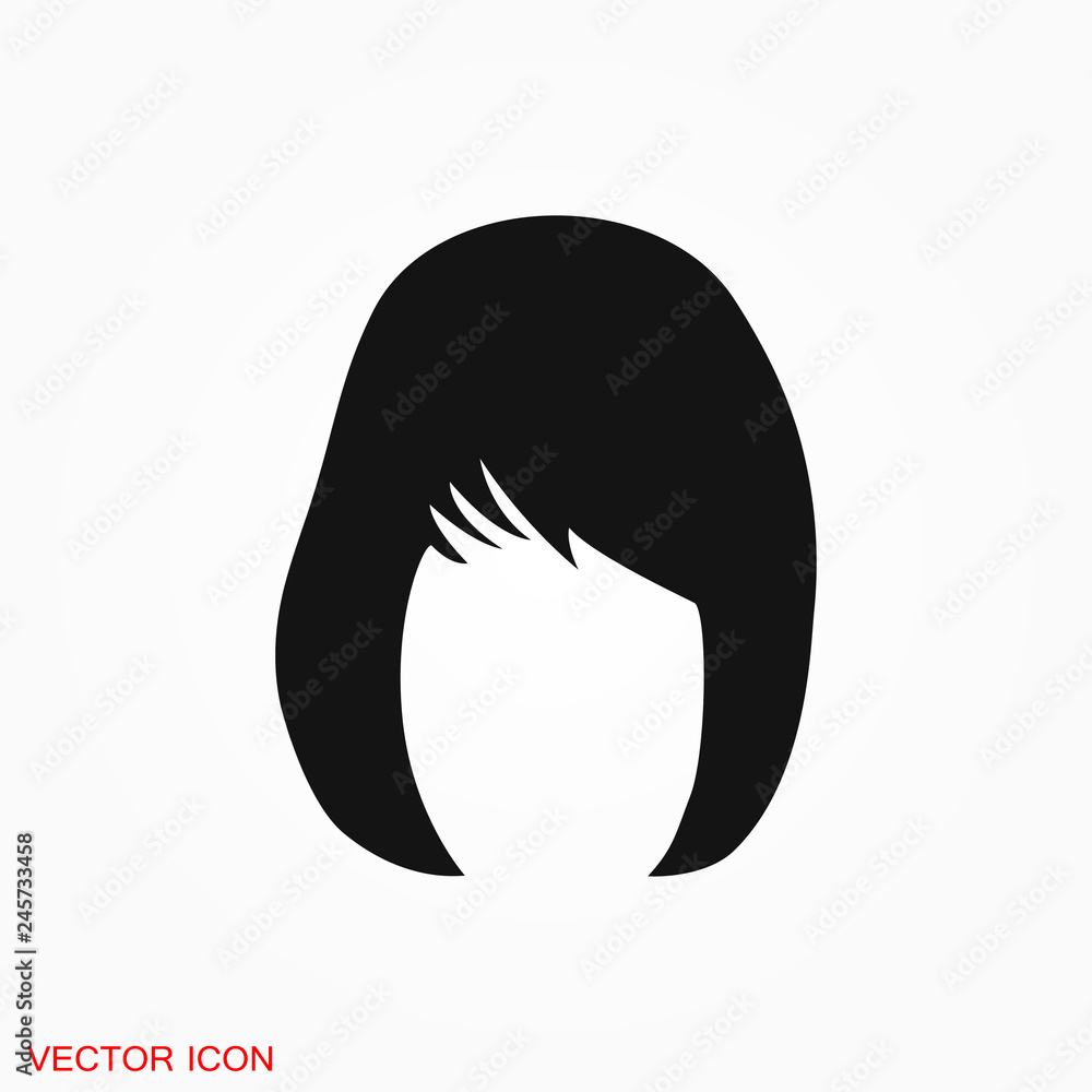 Hair salon icon logo, vector illustration, sign symbol for design Hair salon icon logo, vector illustration, sign symbol for design