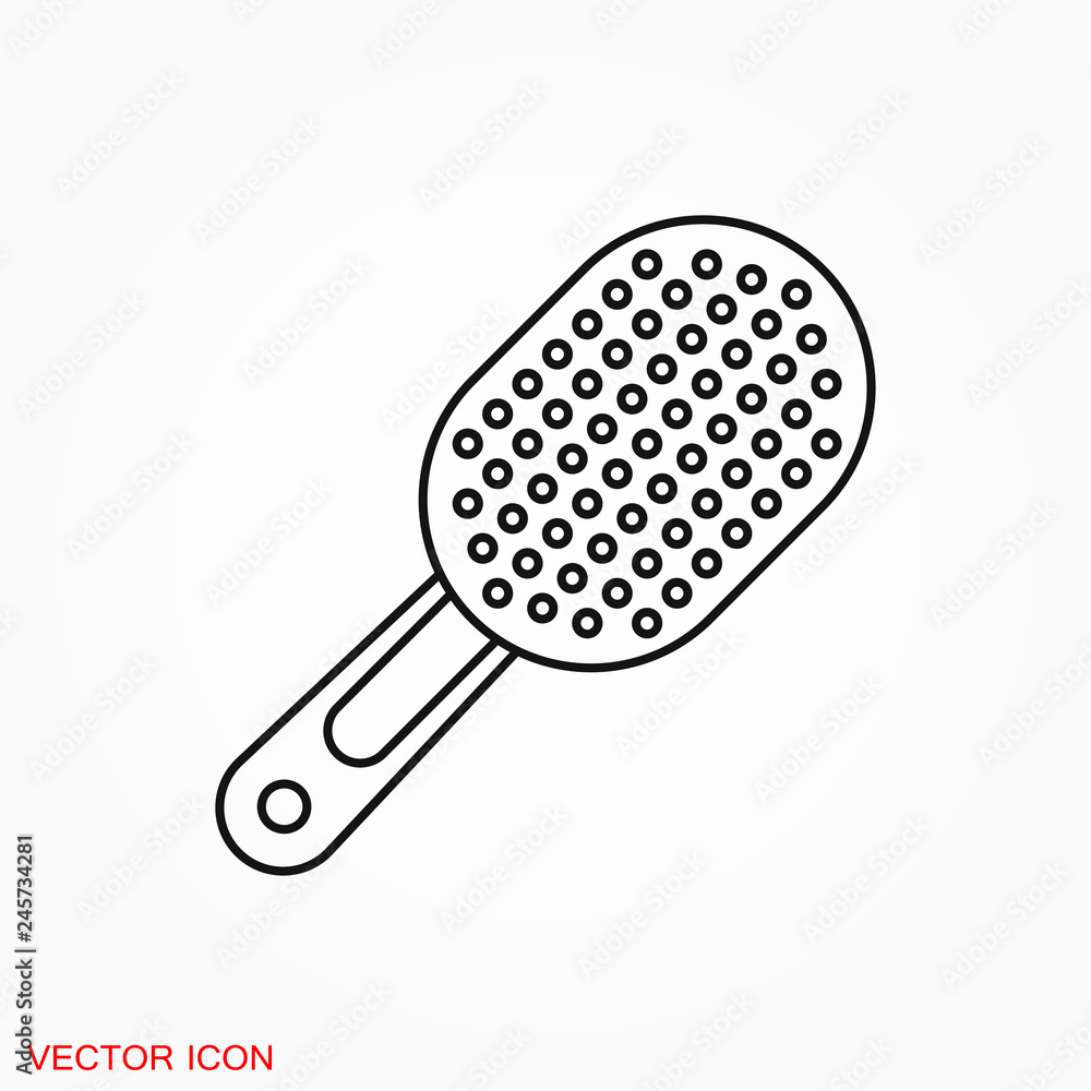 Hair brush icon logo, illustration, vector sign symbol for design Hair brush icon logo, illustration, vector sign symbol for design