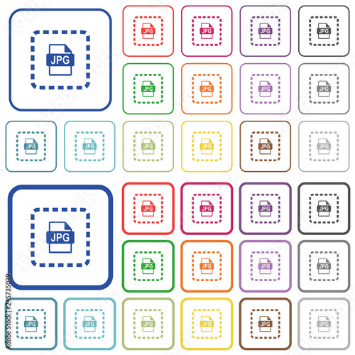 Place jpg file outlined flat color icons