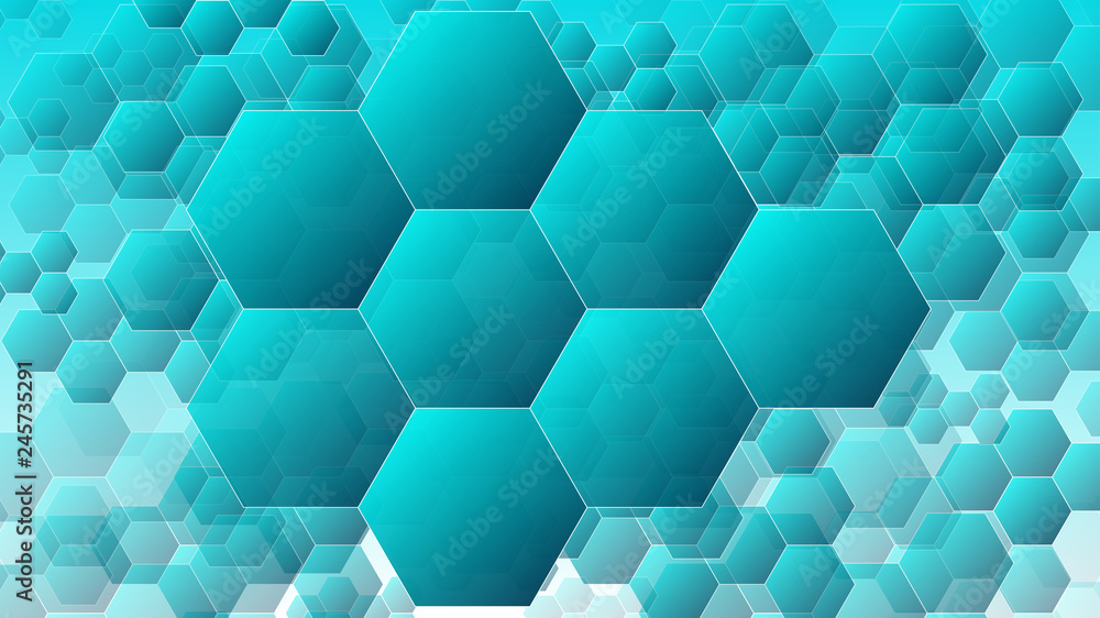 Creative technology hexagonal backgrounds concept