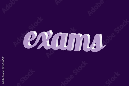 Exams handwritten - Vector Illustration