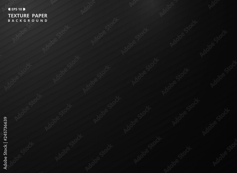Fototapeta premium Abstract gradient black color stripe line texture background of texture page.