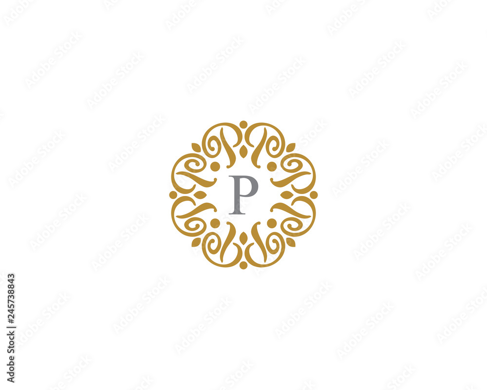 Monogram Letter P Frame Logo Icon 001 Monogram Letter P Frame Logo Icon 001