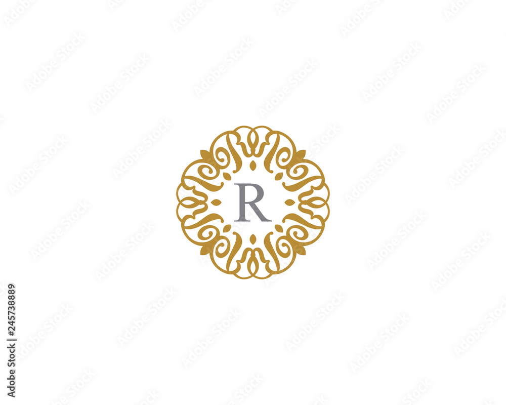 Monogram Letter R Frame Logo Icon 001 Monogram Letter R Frame Logo Icon 001
