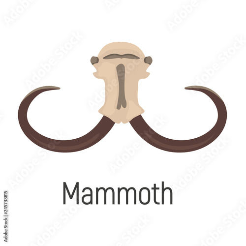 Mammoth color vector icon. Flat design