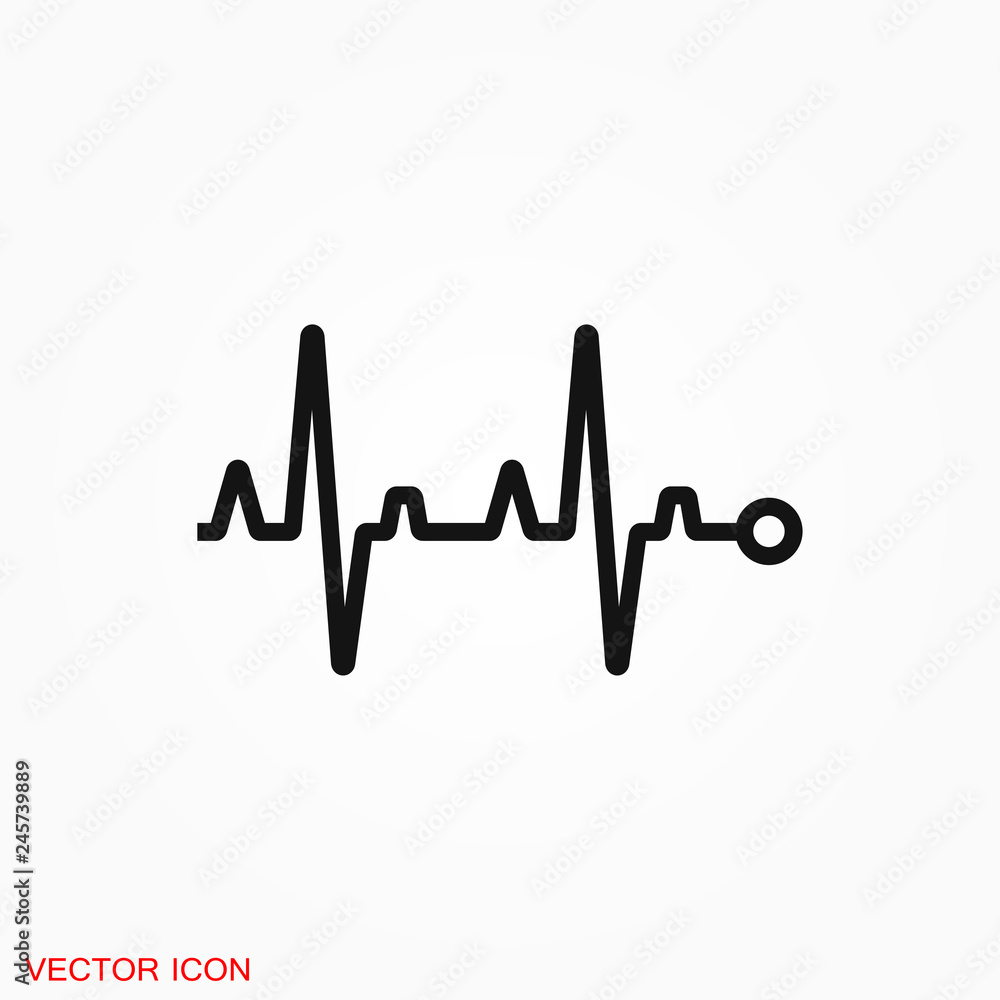Heartbeat icon logo, illustration, vector sign symbol for design Heartbeat icon logo, illustration, vector sign symbol for design