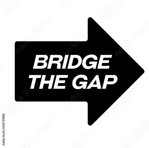 bridge the gap black stamp