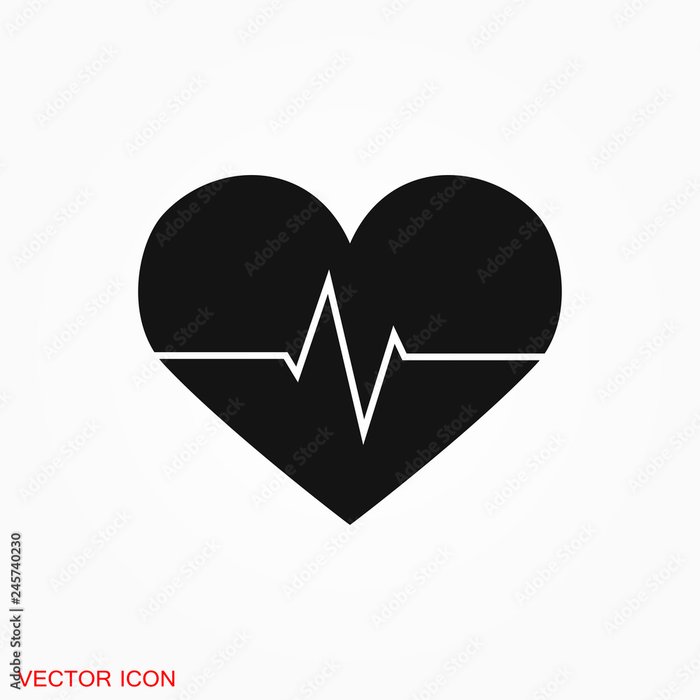Heartbeat icon logo, illustration, vector sign symbol for design Heartbeat icon logo, illustration, vector sign symbol for design