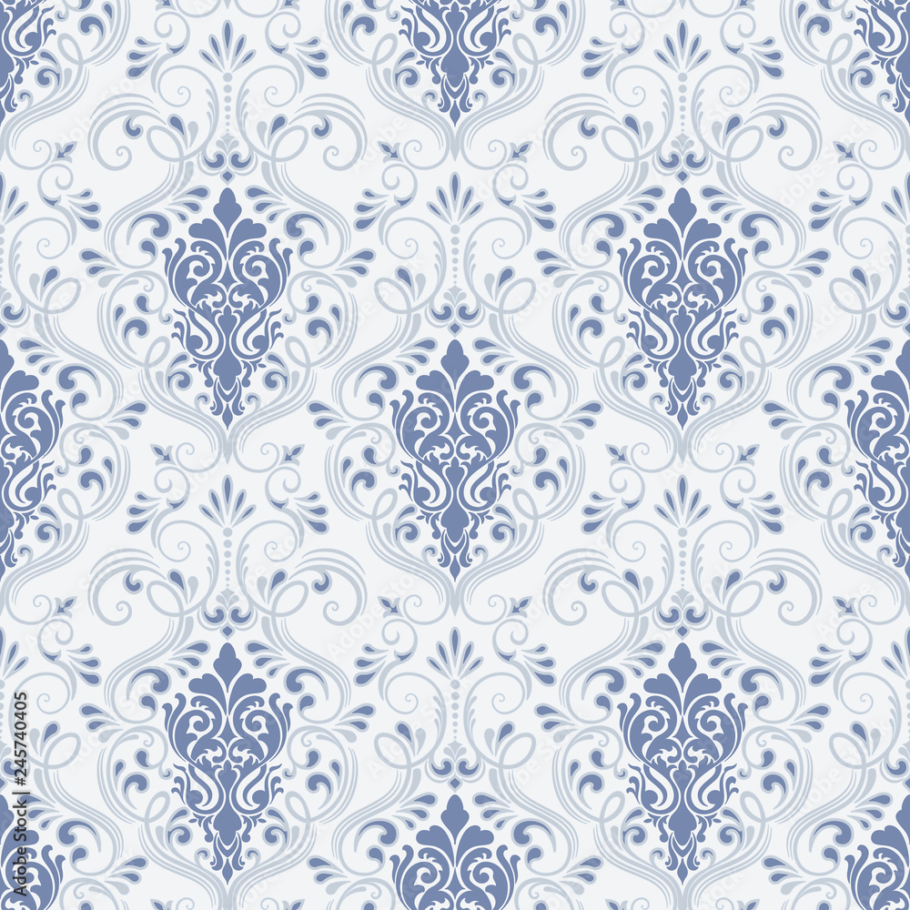 Vector damask seamless pattern background. Classical luxury old fashioned damask ornament, royal victorian seamless texture for wallpapers, textile, wrapping. Exquisite floral baroque template. Vector damask seamless pattern background. Classical luxury old fashioned damask ornament, royal victorian seamless texture for wallpapers, textile, wrapping. Exquisite floral baroque template.