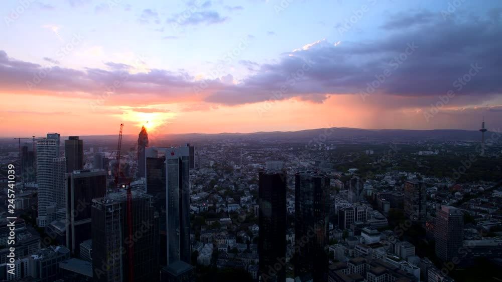 Time-lapse of a sunset in Frankfurt Time-lapse of a sunset in Frankfurt