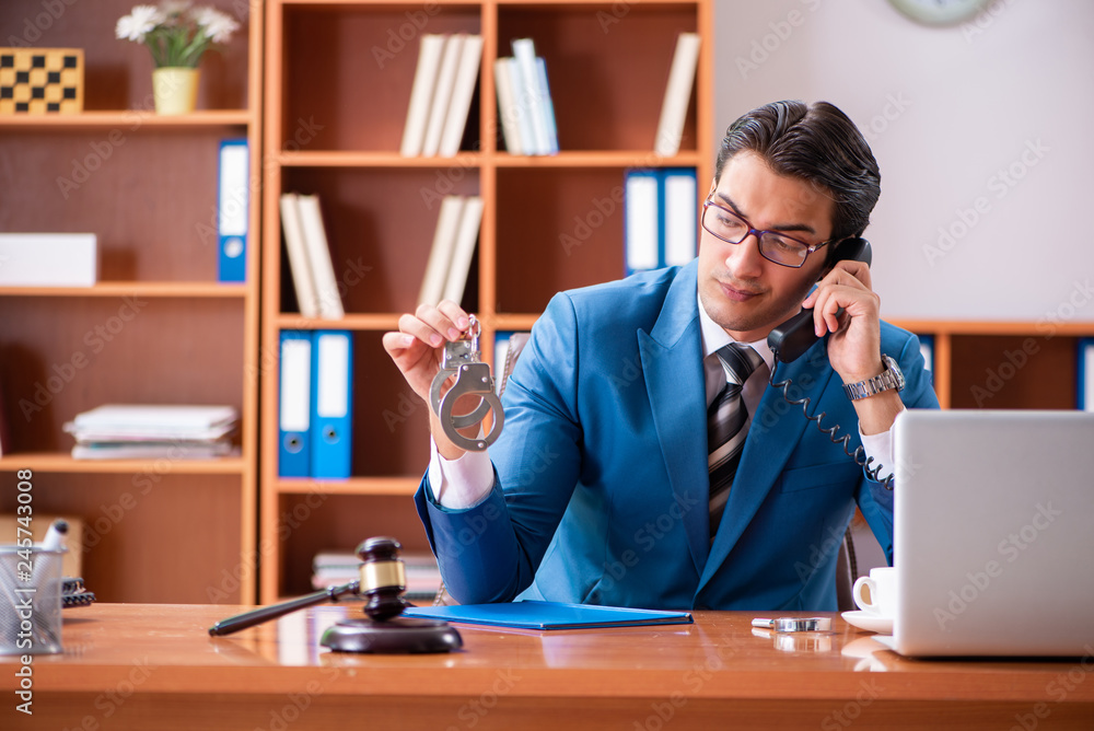 Lawyer working in the office Lawyer working in the office