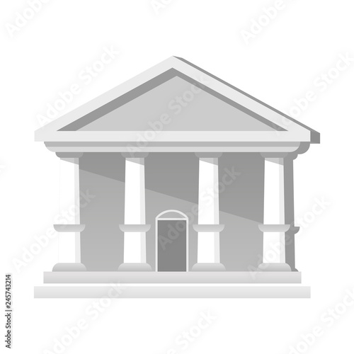 Isolated object of bank and money sign. Collection of bank and bill vector icon for stock.