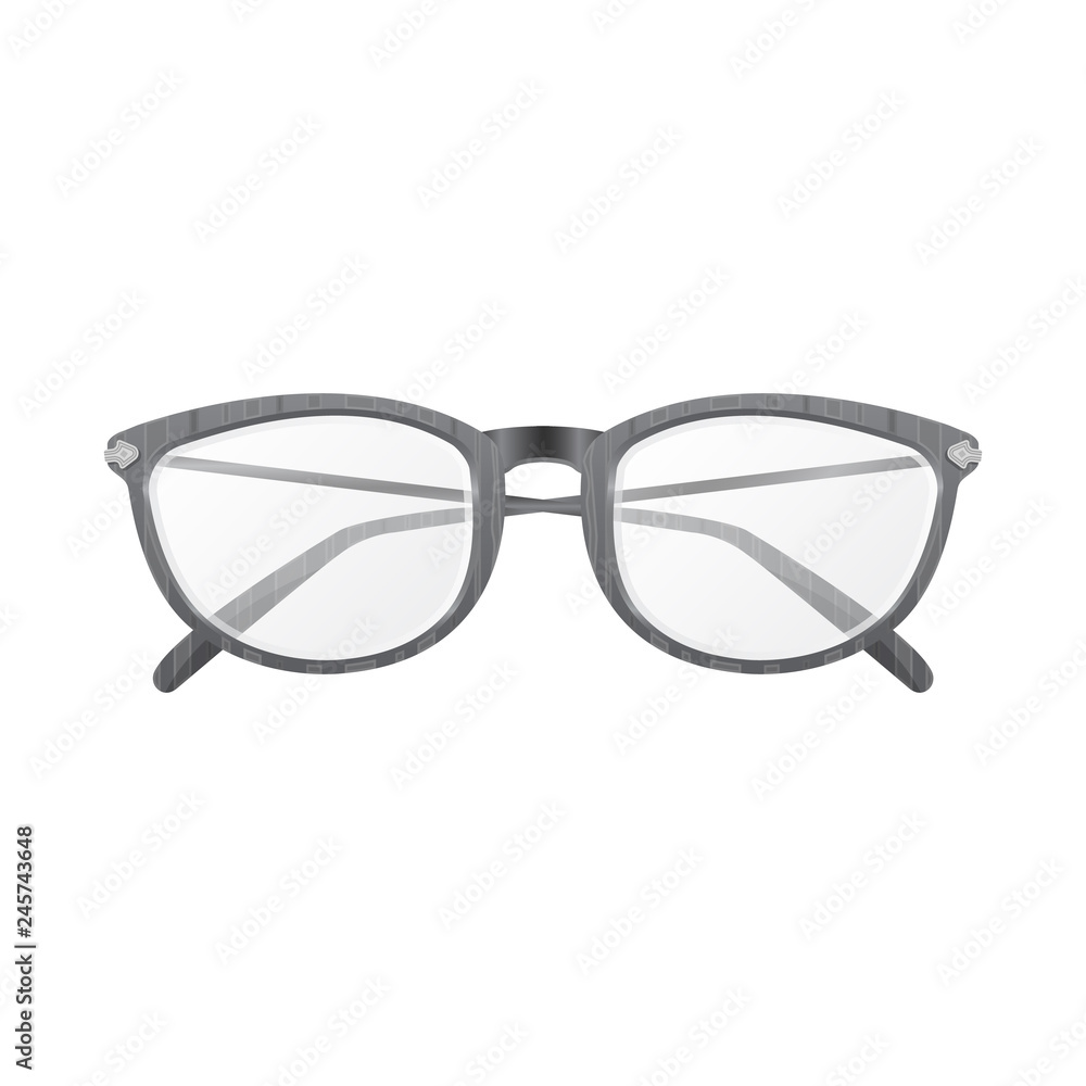 Fototapeta premium Vector design of glasses and frame symbol. Set of glasses and accessory vector icon for stock.