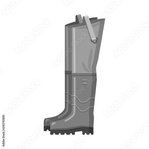 Vector design of fish and fishing icon. Collection of fish and equipment stock vector illustration.