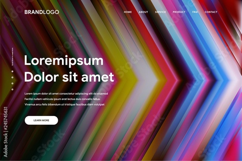Vector illustration of Abstract gradient background and Minimal modern design for Landing page template