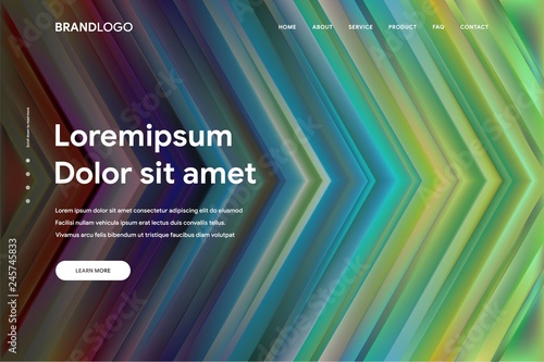 Vector illustration of Abstract gradient background and Minimal modern design for Landing page template
