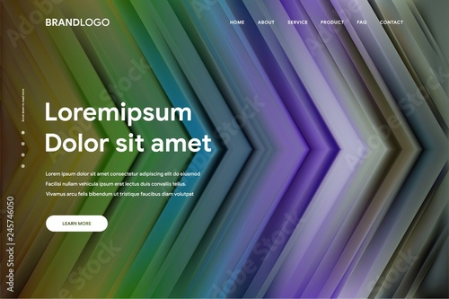 Vector illustration of Abstract gradient background and Minimal modern design for Landing page template