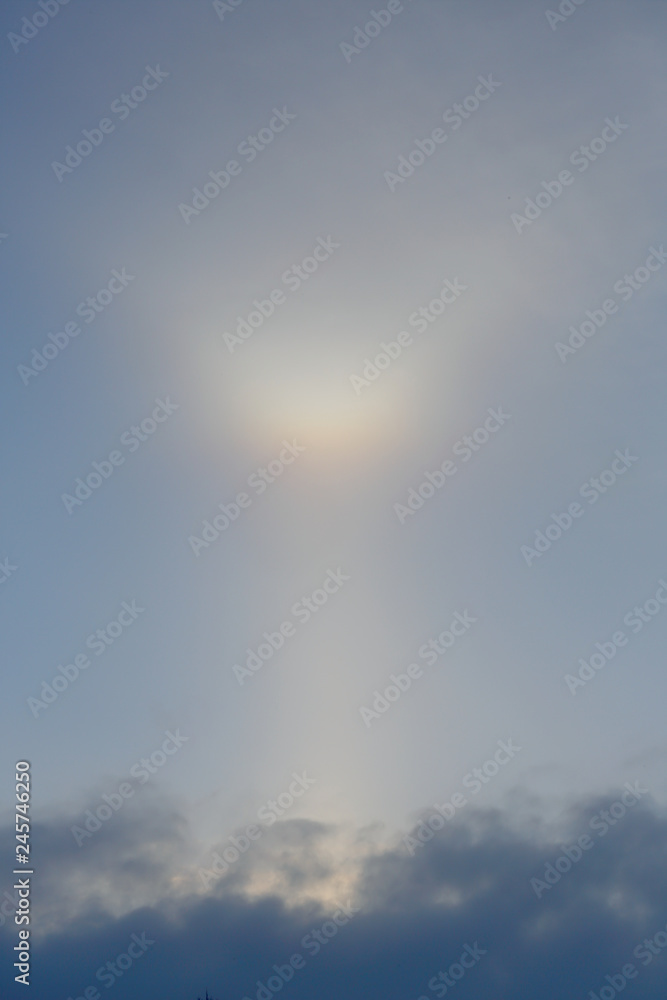 Thin halo in the winter sky Thin halo in the winter sky