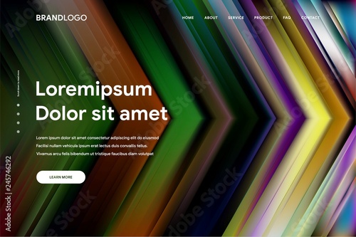 Vector illustration of Abstract gradient background and Minimal modern design for Landing page template