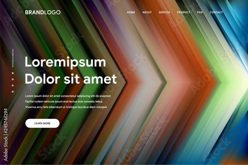 Vector illustration of Abstract gradient background and Minimal modern design for Landing page template