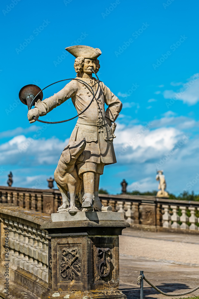 Statue in Moritzburg Castle in Saxony near Dresden.