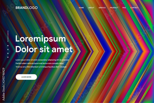 Vector illustration of Abstract gradient background and Minimal modern design for Landing page template