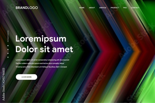 Vector illustration of Abstract gradient background and Minimal modern design for Landing page template