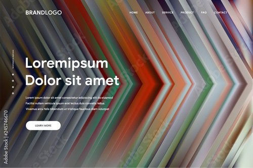 Vector illustration of Abstract gradient background and Minimal modern design for Landing page template