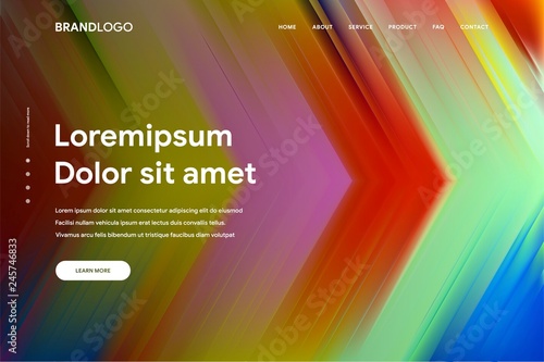 Vector illustration of Abstract gradient background and Minimal modern design for Landing page template
