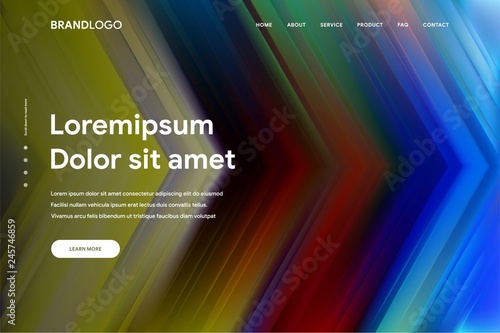 Vector illustration of Abstract gradient background and Minimal modern design for Landing page template