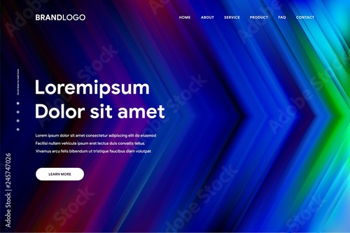 Vector illustration of Abstract gradient background and Minimal modern design for Landing page template