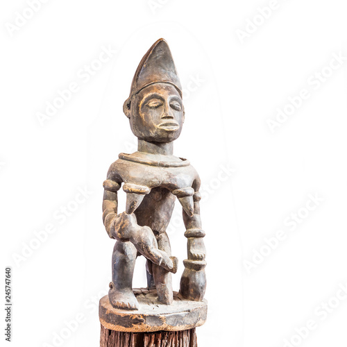 African ethnic wood carving from YORUBA ethnic - NIGERIA
