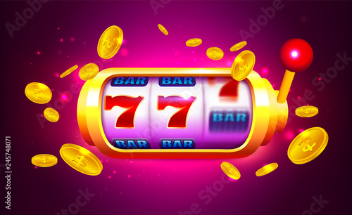 Spin and Win Slot Machine with Icons and Coins