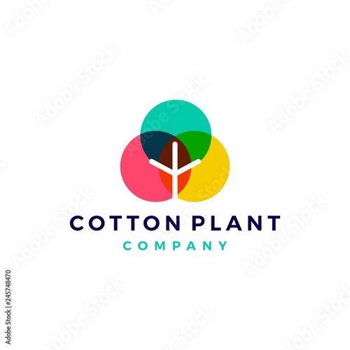 cotton logo vector icon illustration download