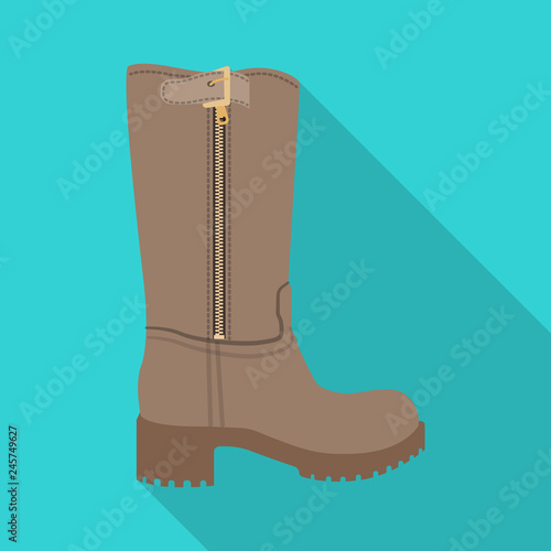 Isolated object of footwear and woman sign. Set of footwear and foot stock vector illustration.
