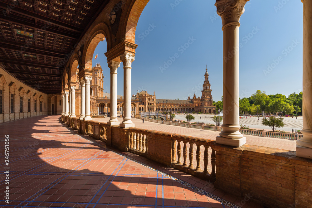 Fototapeta premium Plaza de Espana in Seville, Andalusia,Spain