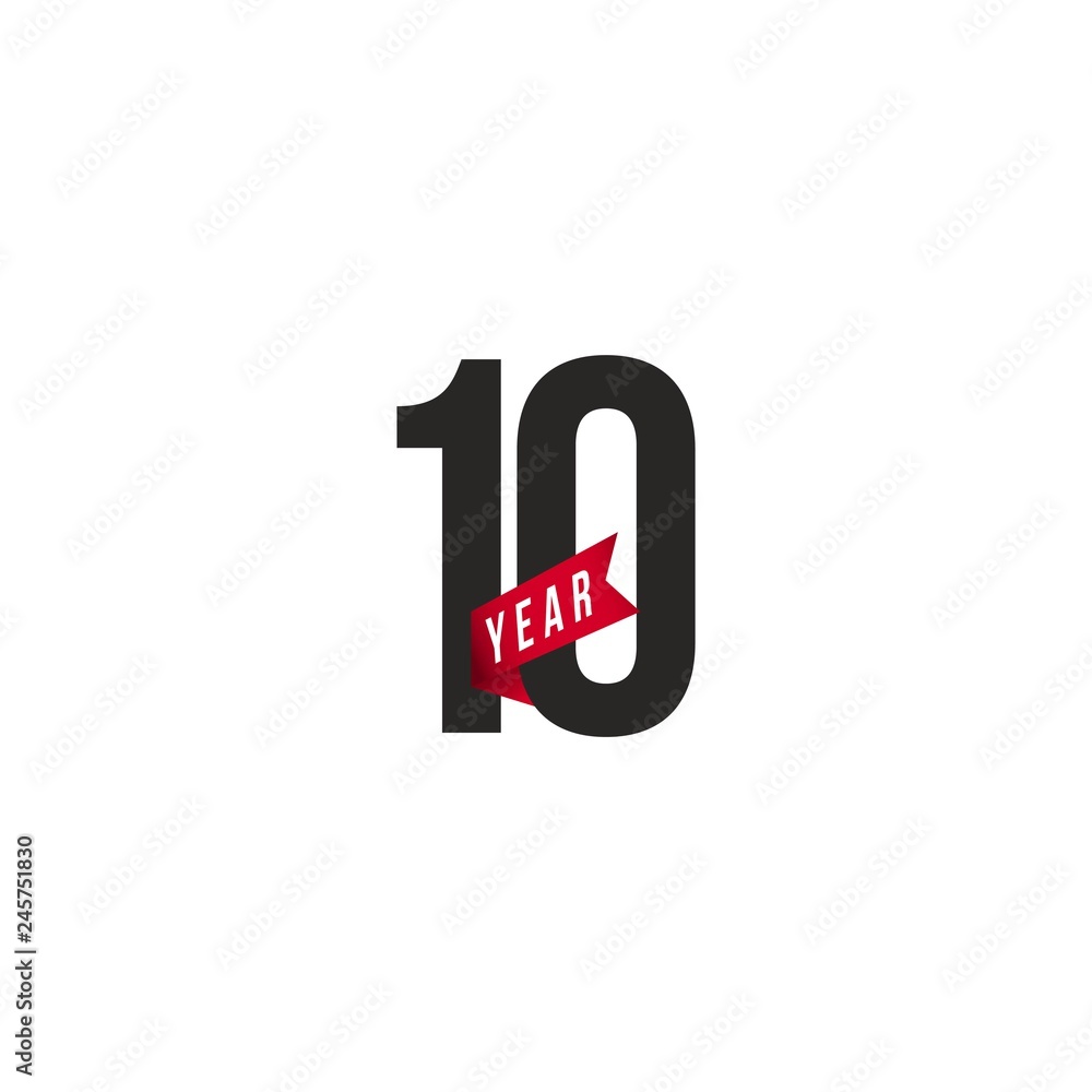 10 Year Anniversary Vector Template Design Illustration 10 Year Anniversary Vector Template Design Illustration