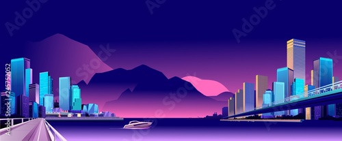 Abstract night city