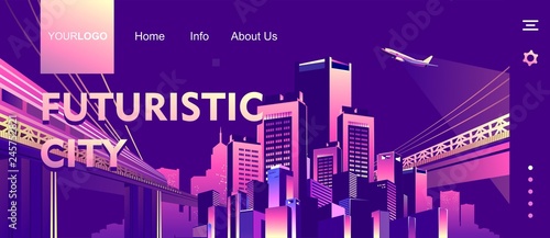 Abstract city banner
