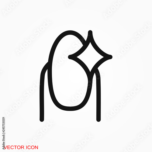 Manicure icon logo, illustration, vector sign symbol for design