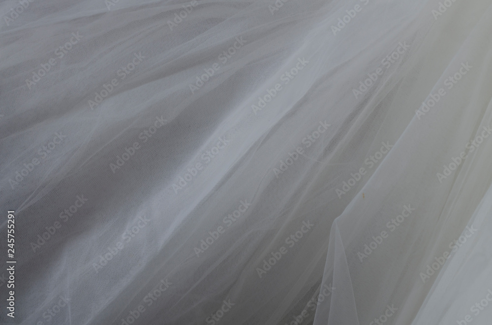 Obraz premium white tulle wedding dress
