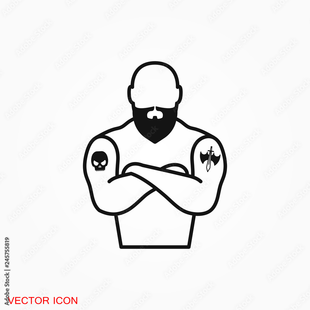 Body tattoo icon logo, illustration, vector sign symbol for design Body tattoo icon logo, illustration, vector sign symbol for design