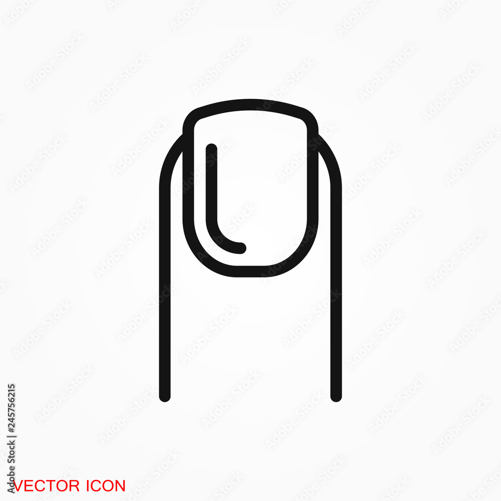 Nail icon logo, illustration, vector sign symbol for design Nail icon logo, illustration, vector sign symbol for design