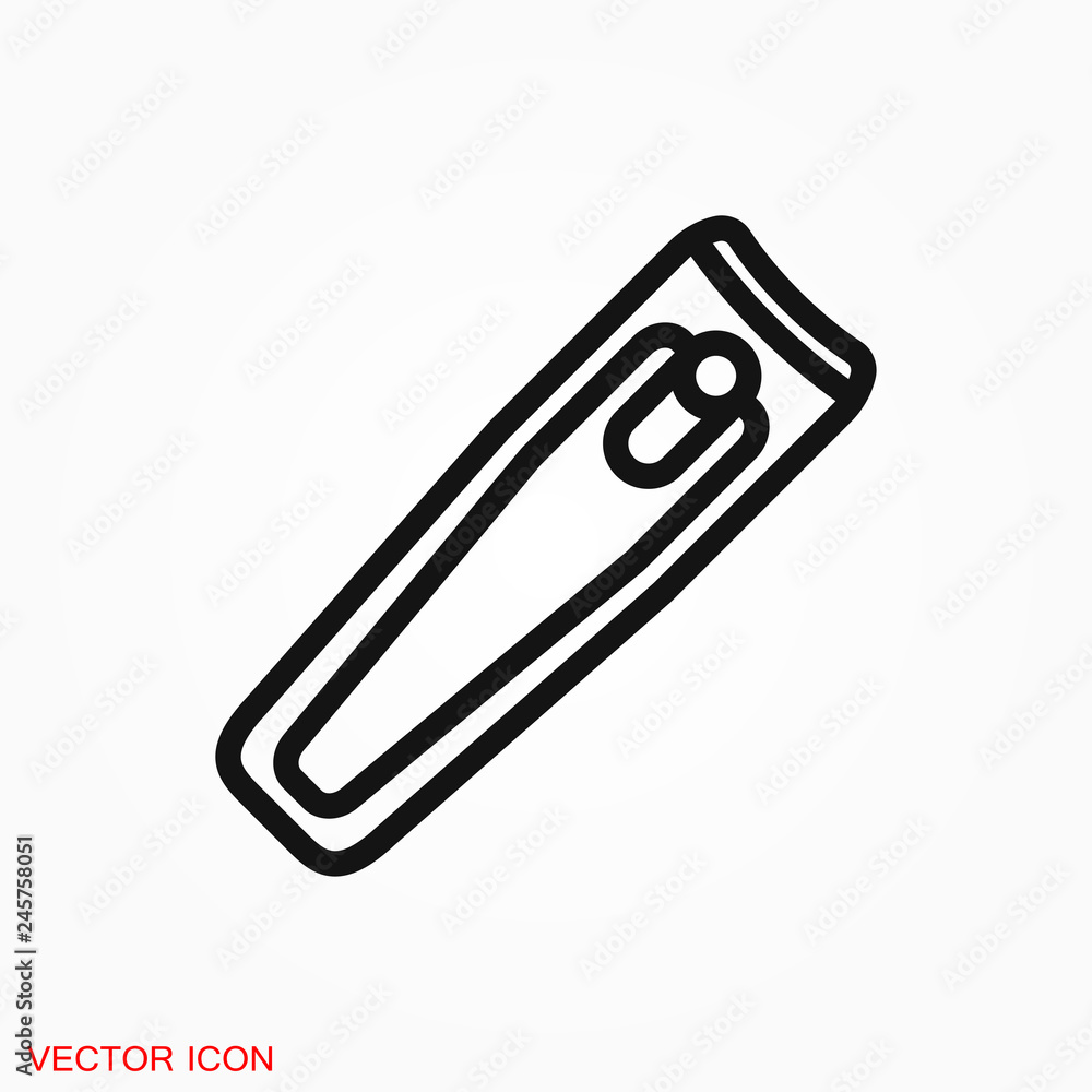 Nail clippers icon logo, illustration, vector sign symbol for design Nail clippers icon logo, illustration, vector sign symbol for design