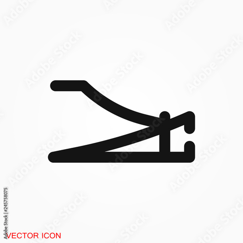 Nail clippers icon logo, illustration, vector sign symbol for design