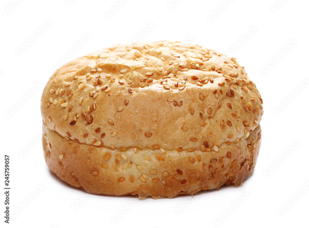Burger buns with sesame isolated on white background Burger buns with sesame isolated on white background