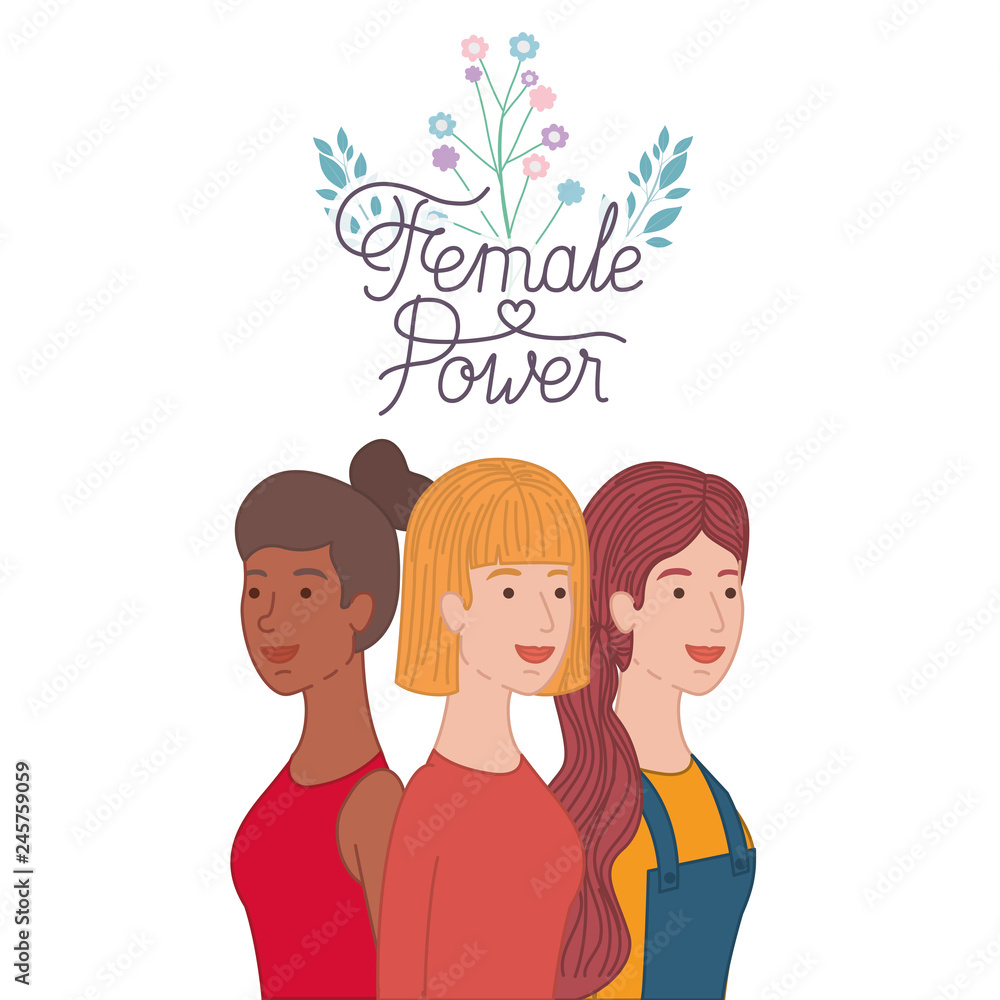 women with label female power avatar character women with label female power avatar character